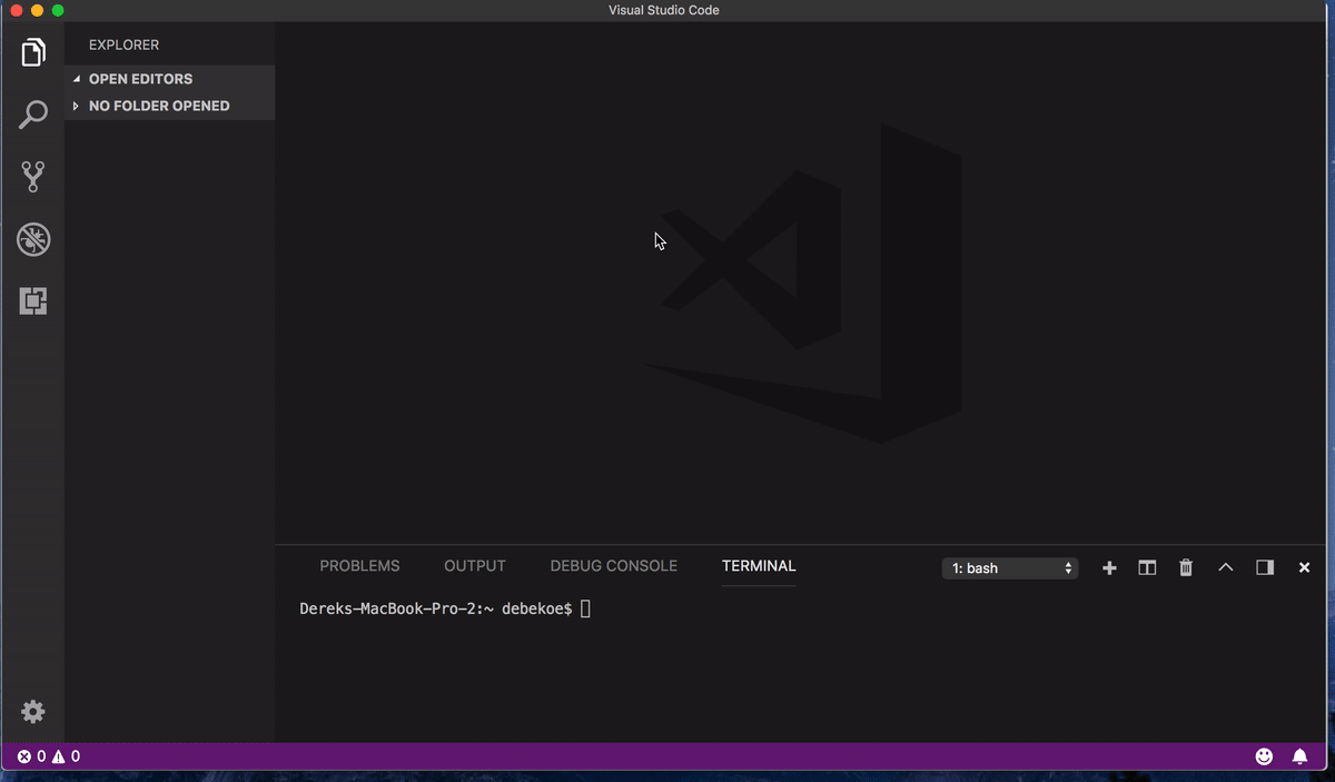 Animated showcase of creating a Spot environment from VS Code